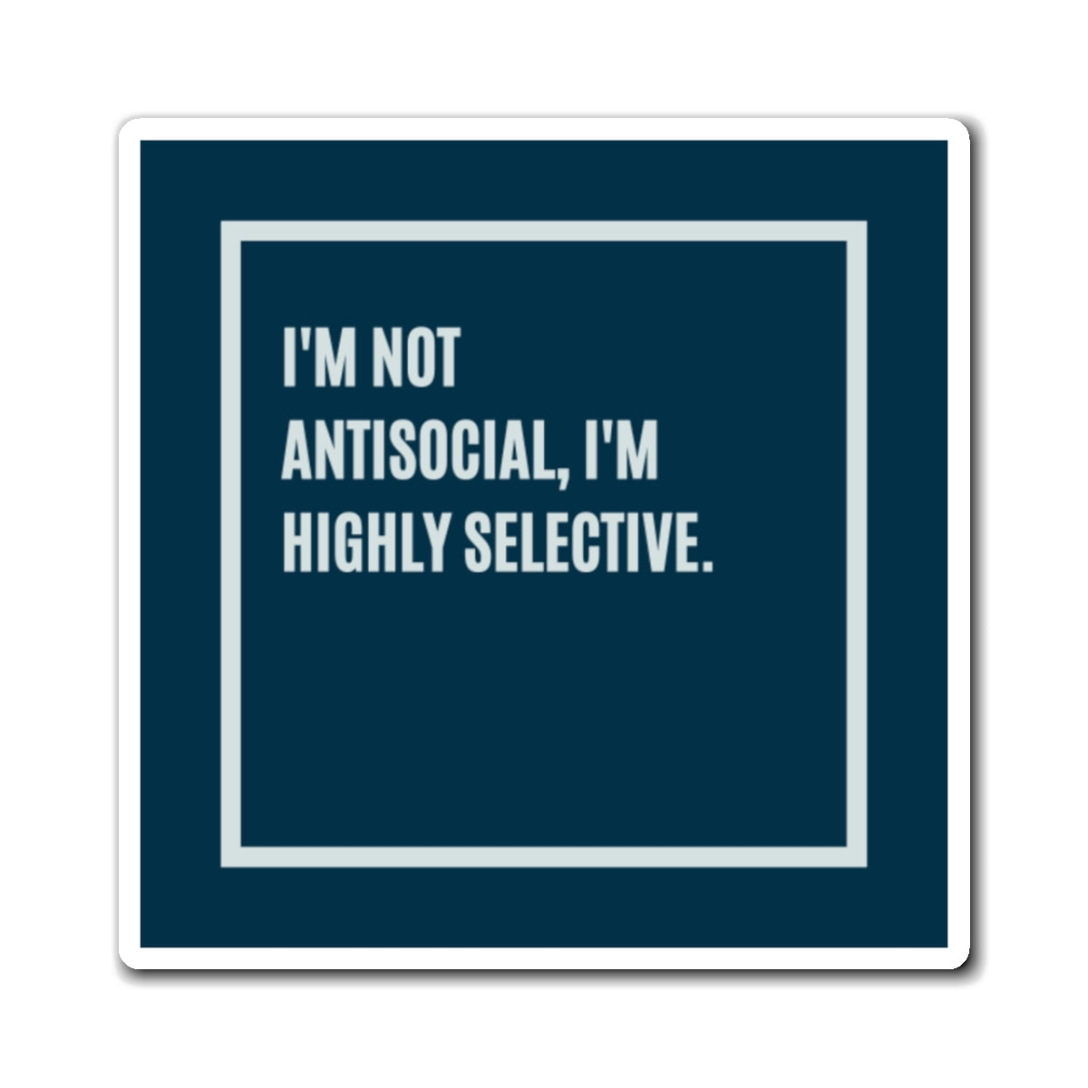 I'm Not Antisocial I'm Highly Selective Magnet, Funny Autism ADHD Gift, Introvert Magnet