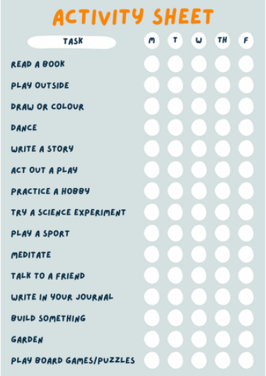 Activity sheet A4