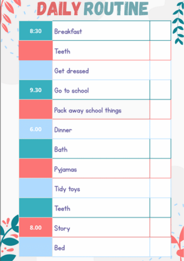 Daily Routine A4